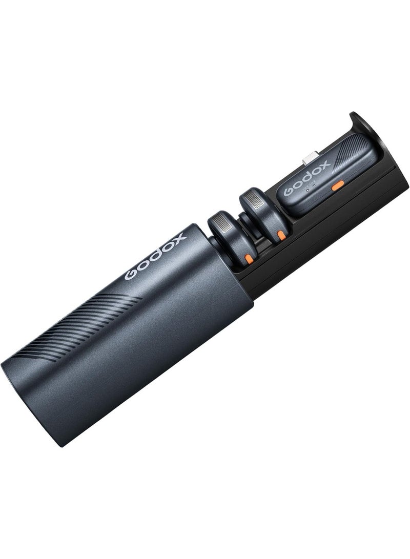 Godox Cube-S 2-Person Wireless Microphone System BLACK (TYBE-C) + GHM-001 microphone handheld adapter - Image 2